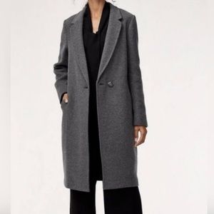 Aritzia Babaton Stedman Wool Coat XS in Dark Grey